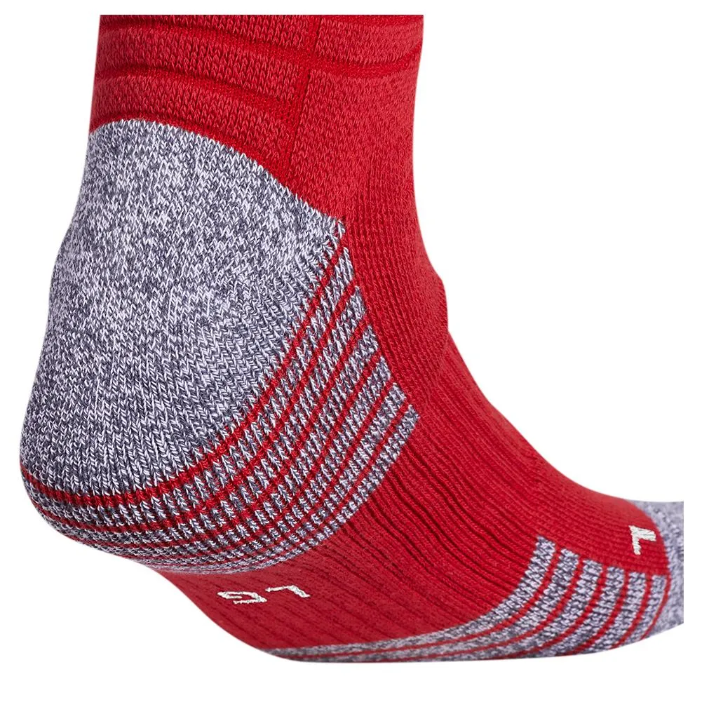 5-Star Team Cushioned High Quarter Socks Team Power Red and White