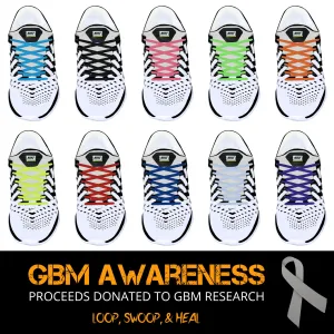 63" Oval Athletic Laces for GBM Awareness