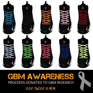 72" Round Athletic Laces for GBM Awareness