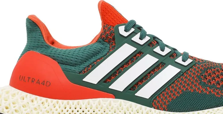 Adidas Ultra 4D 'Miami Hurricanes' sneakers, green