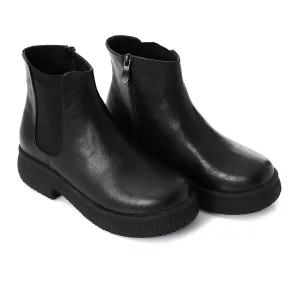 Adjust chunky Chelsea boots in black