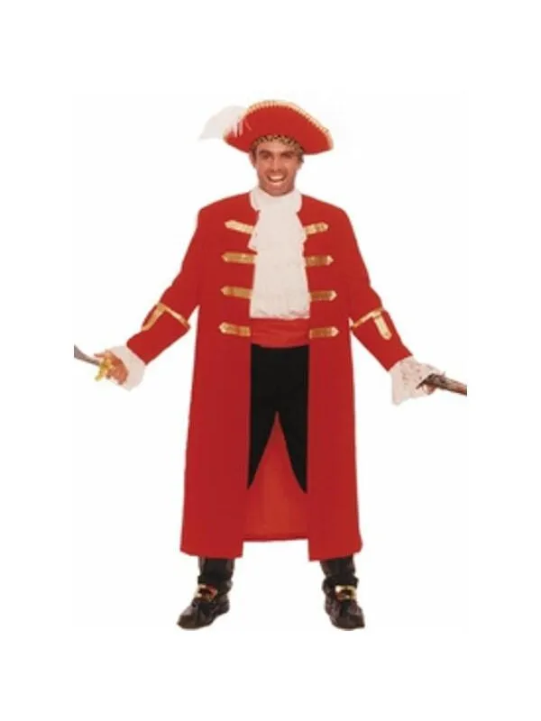 Adult Red Pirate Captain Costume