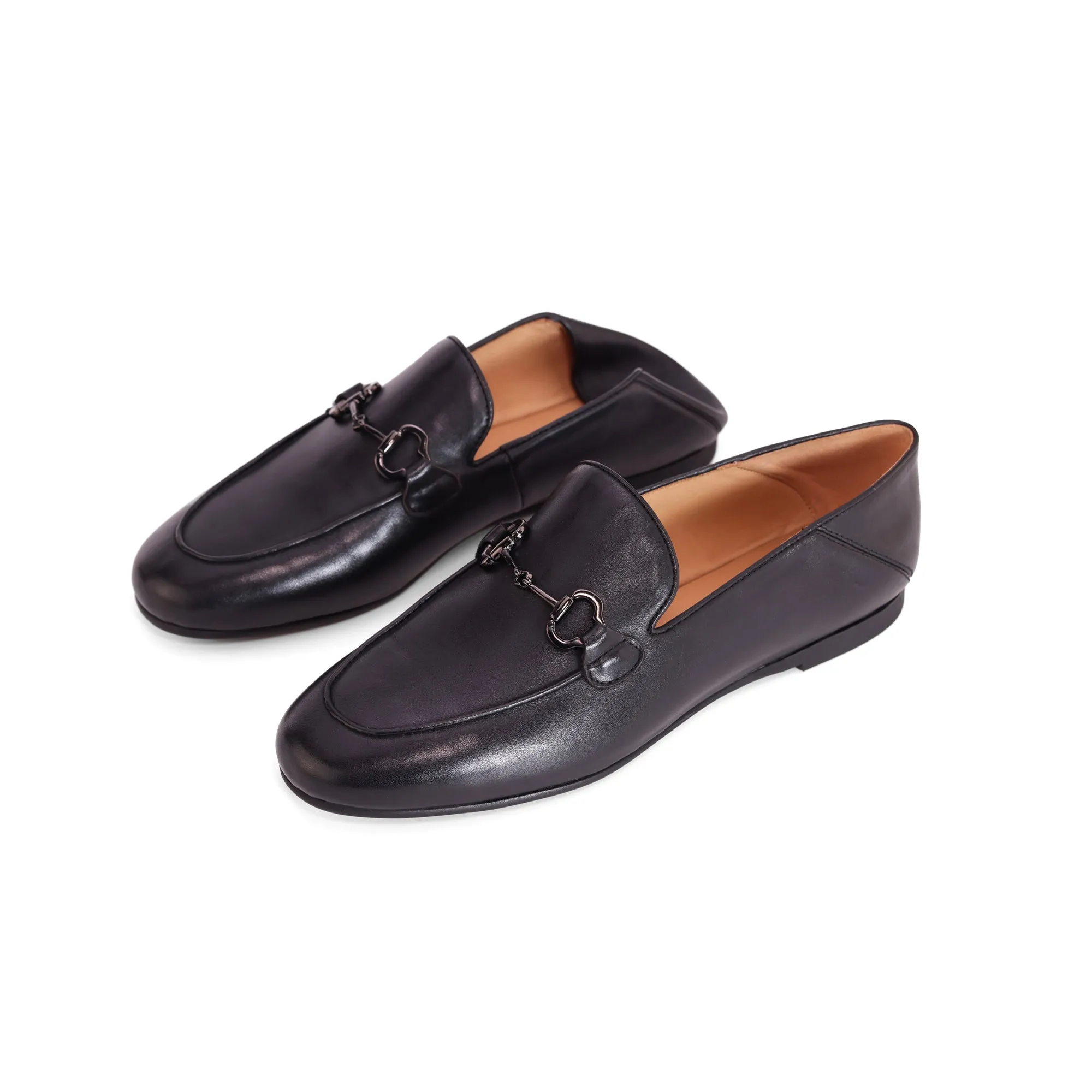 AiciBerllucci COCO Black  Women's Leather Loafer,Casual Loafers Shoes, Slip on Loafers Shoes for Women,Soft Comfort Flat Loafer Shoes for Ladies