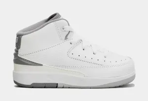 Air Jordan 2 Retro Cement Grey Infant Toddler Lifestyle Shoes (Grey/White)