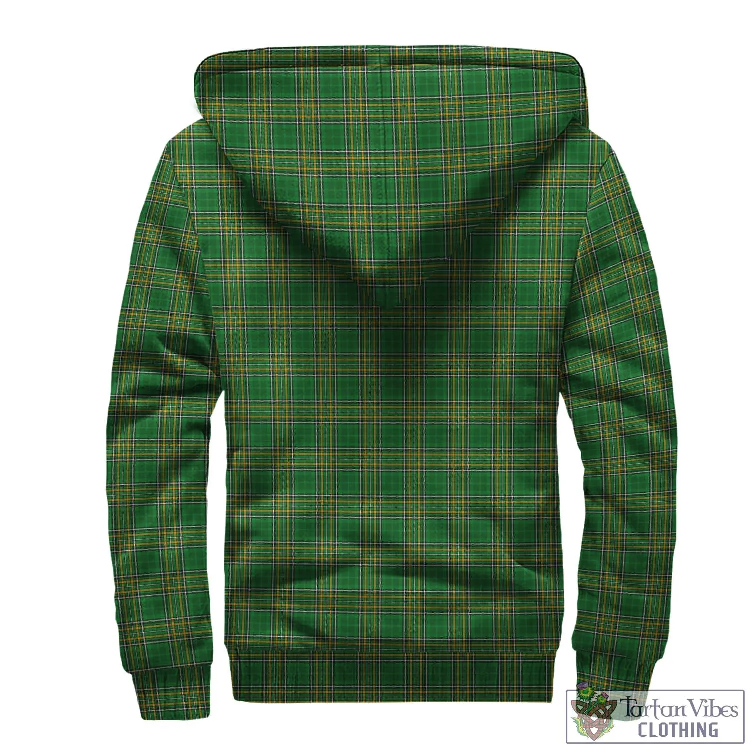 Alcock Irish Clan Tartan Sherpa Hoodie with Coat of Arms