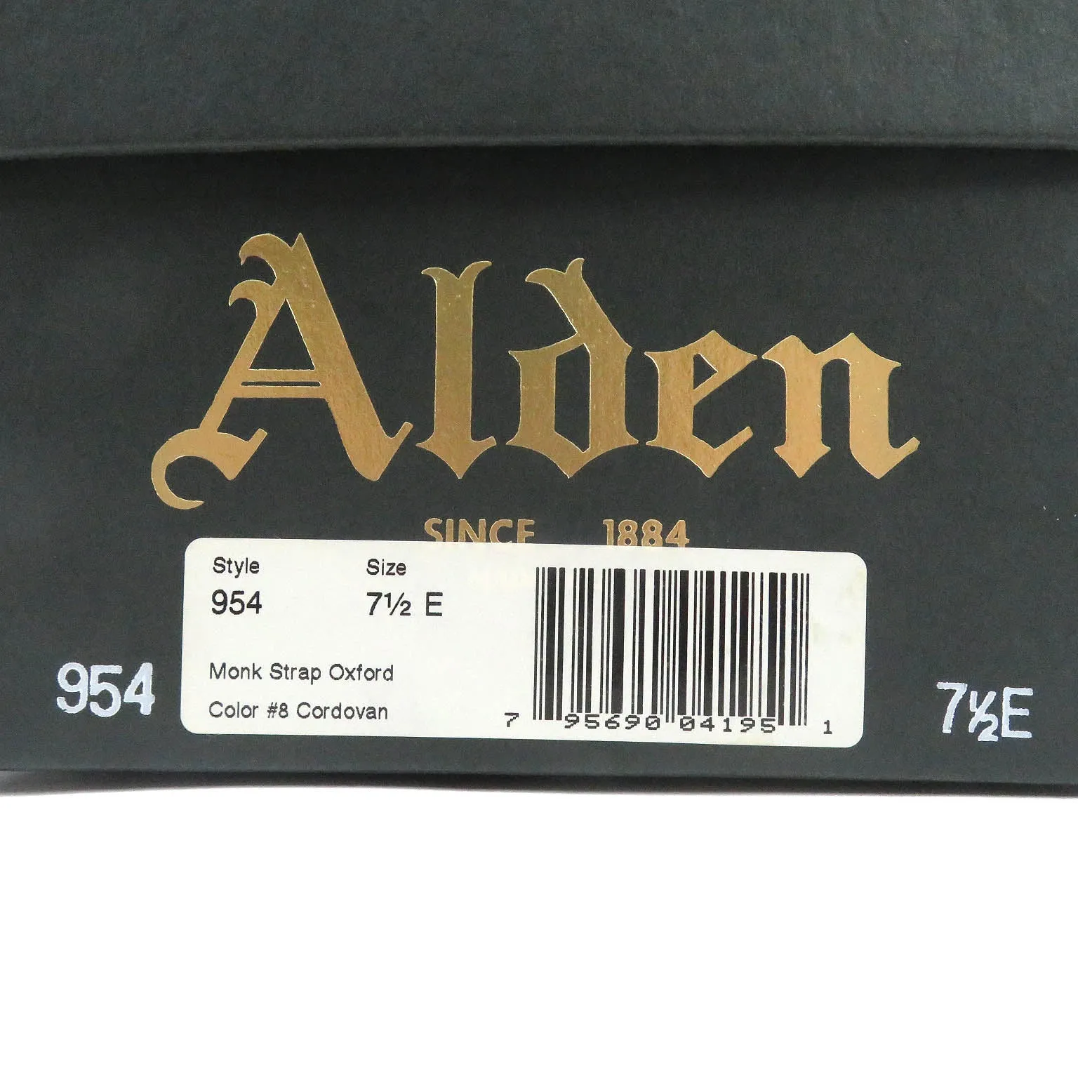 ALDEN 954 Aberdeen Cordovan Leather Shoes