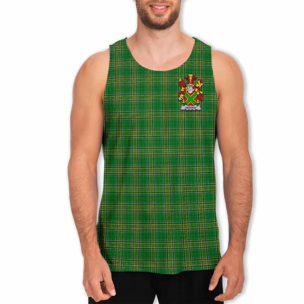 Andrew Irish Clan Tartan Men's Tank Top with Coat of Arms