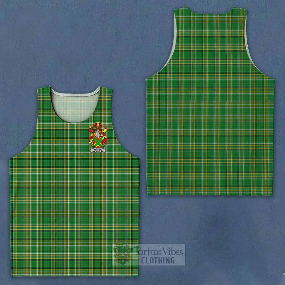 Andrew Irish Clan Tartan Men's Tank Top with Coat of Arms