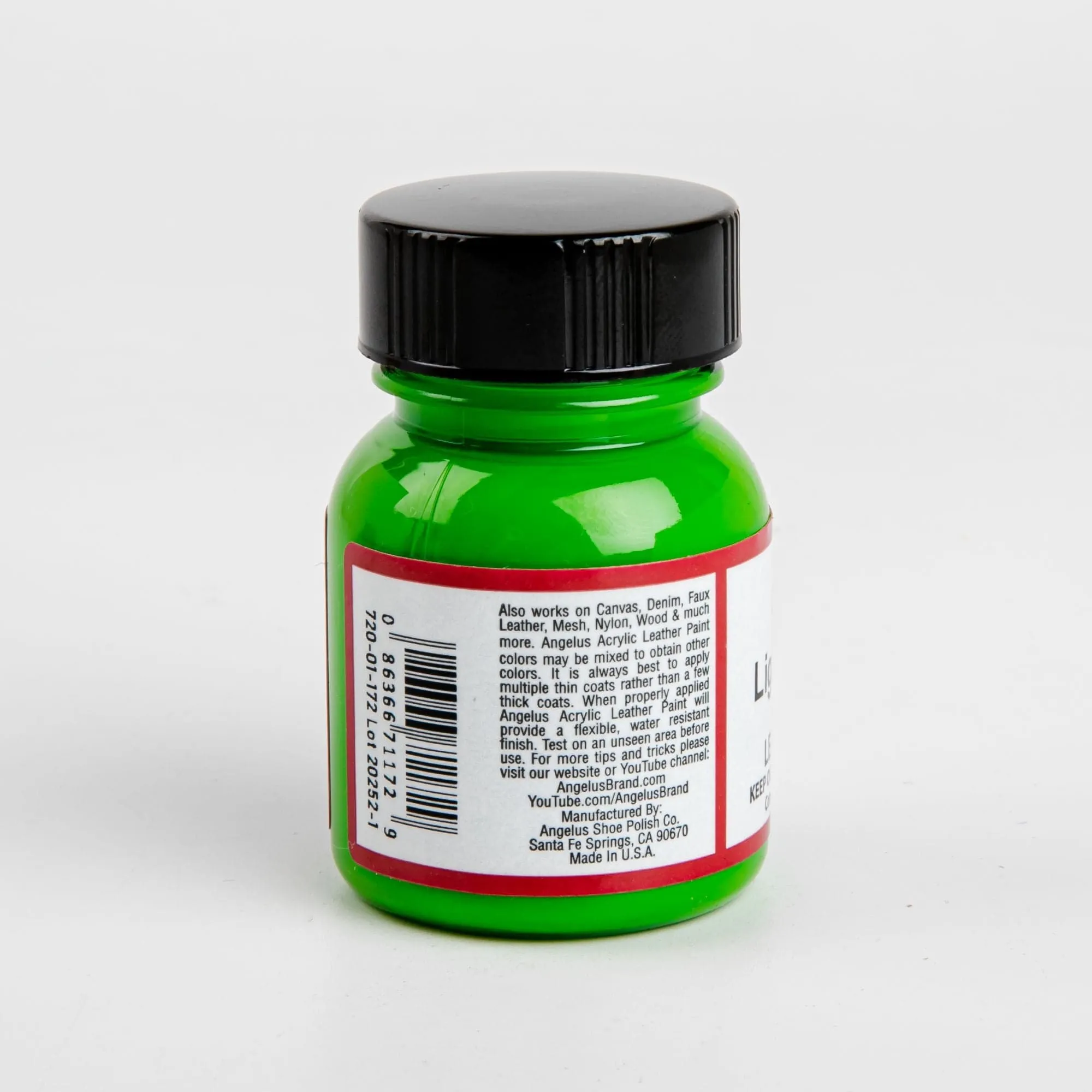 Angelus Acrylic Paint Light Green #172 29Ml Use On Leather, Vinyl Or Fabric