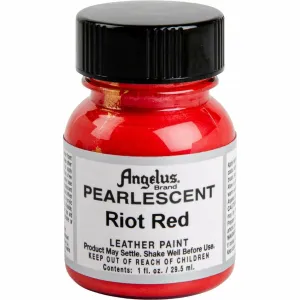 Angelus Pearlescent Acrylic Paint Riot Red #451 29Ml Use On Leather, Vinyl Or Fabric