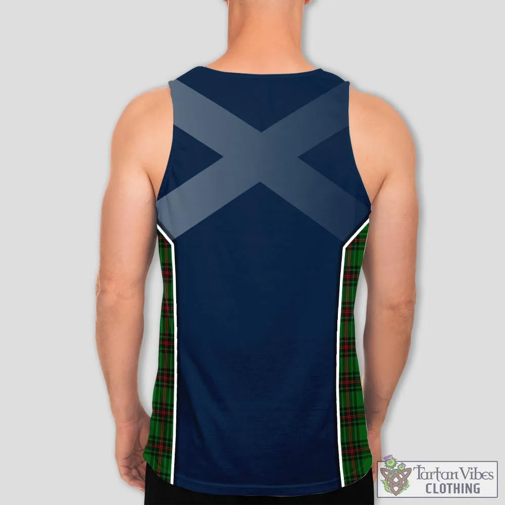 Anstruther Tartan Men's Tanks Top with Family Crest and Scottish Thistle Vibes Sport Style