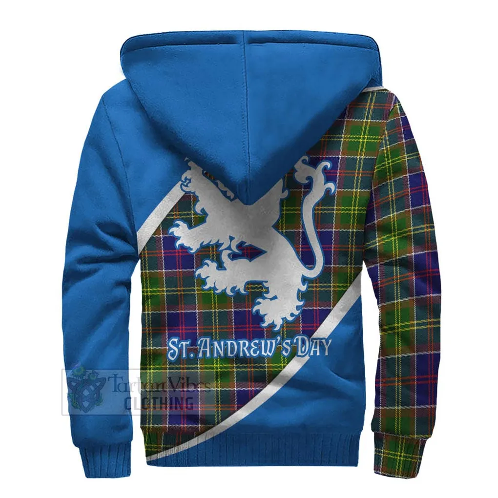 Arnott Family Crest Tartan Sherpa Hoodie Celebrate Saint Andrew's Day in Style