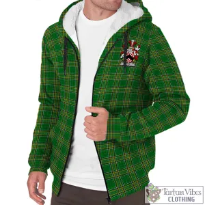 Athy Irish Clan Tartan Sherpa Hoodie with Coat of Arms