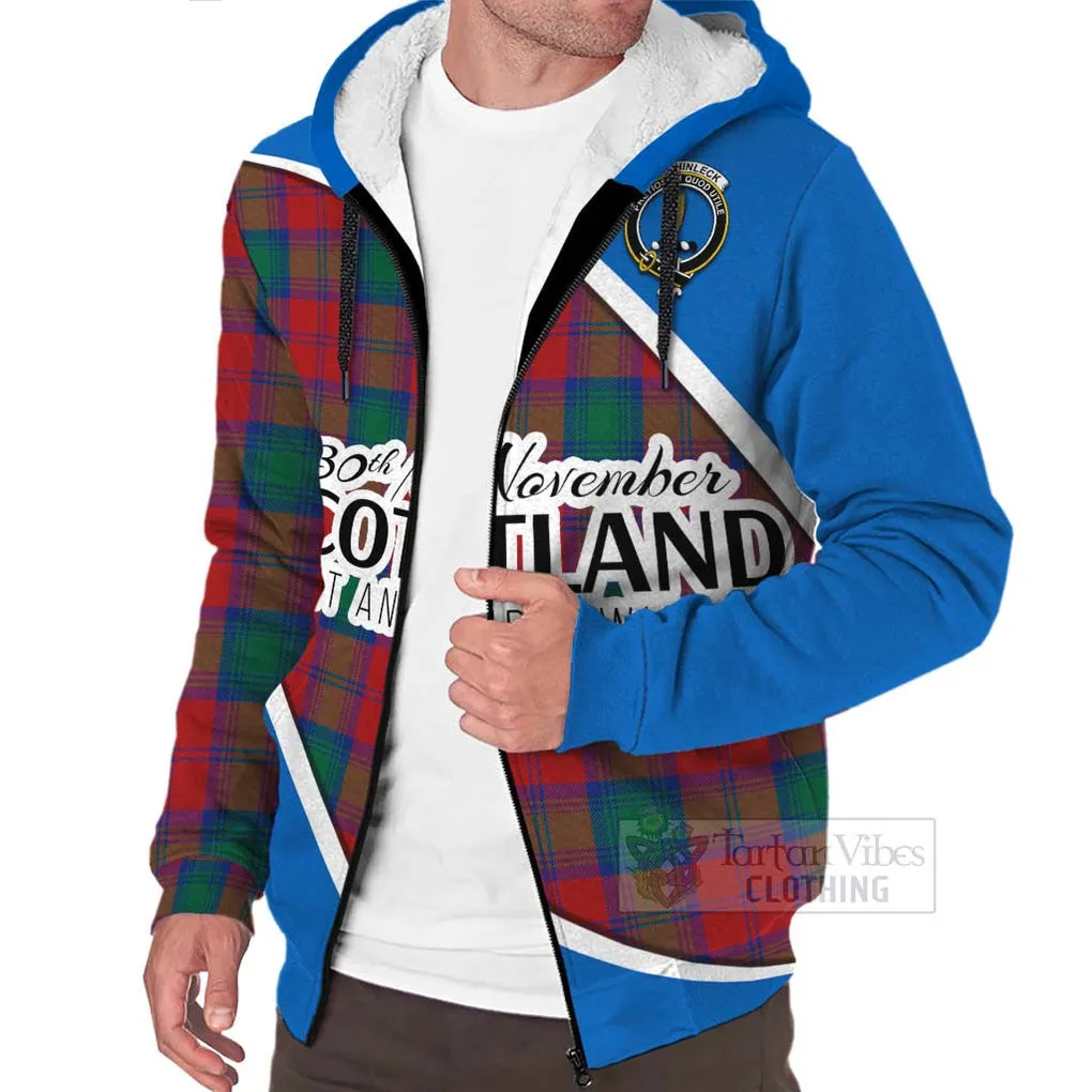 Auchinleck (Affleck) Family Crest Tartan Sherpa Hoodie Celebrate Saint Andrew's Day in Style