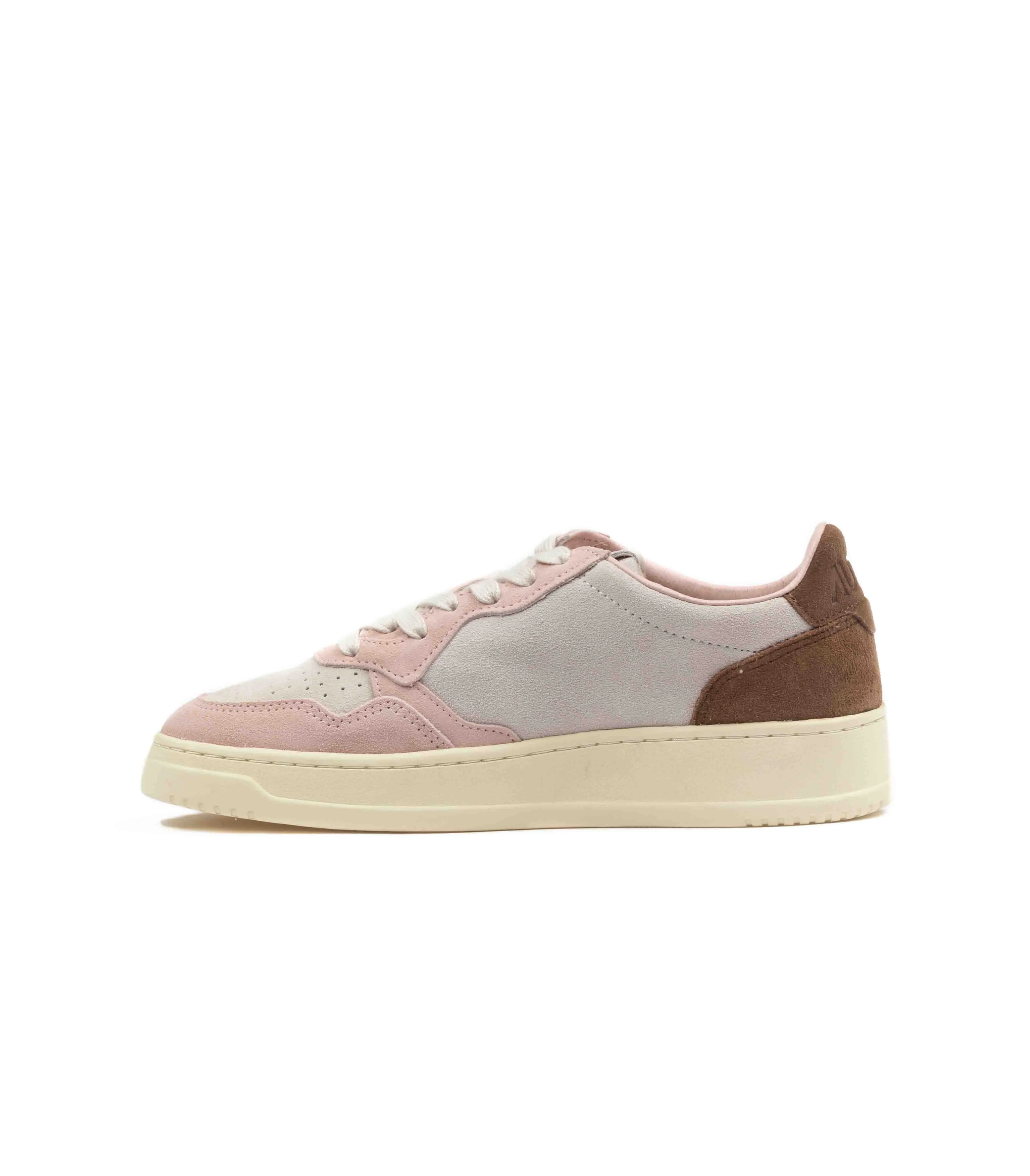 Autry Medalist Low Tripla Suede Beige Donna