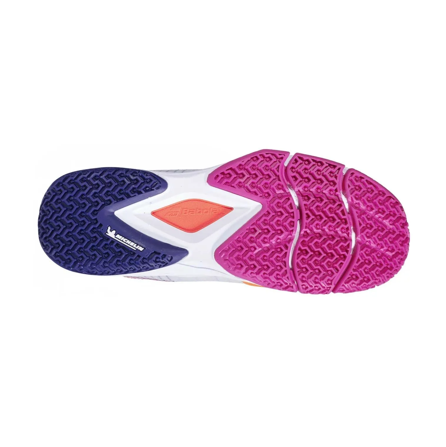 Babolat Jet Ritma Women Padel Shoes (Grey/ Pink Peacock)