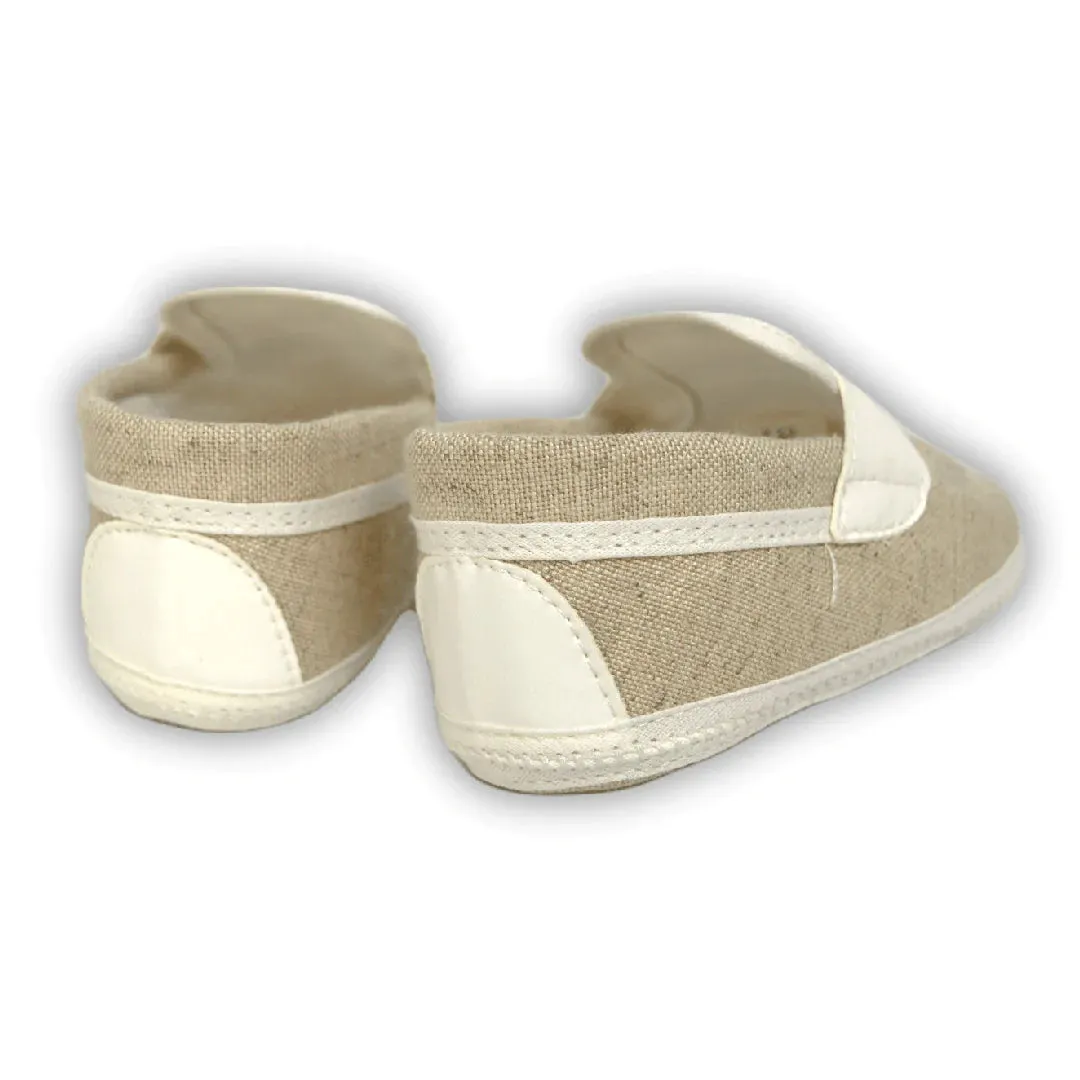 Baby Boy Sand Baptism Shoes - Made in Italy