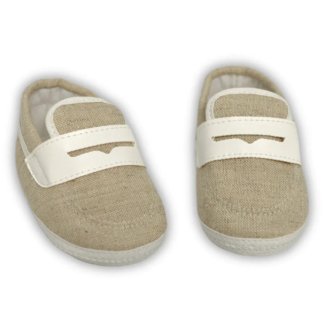 Baby Boy Sand Baptism Shoes - Made in Italy