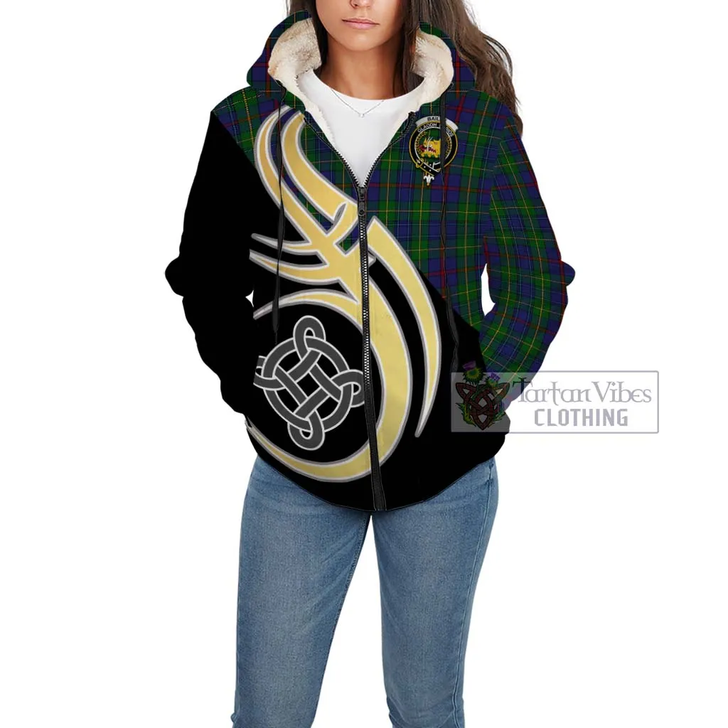 Bailey Tartan Sherpa Hoodie with Family Crest and Celtic Symbol Style