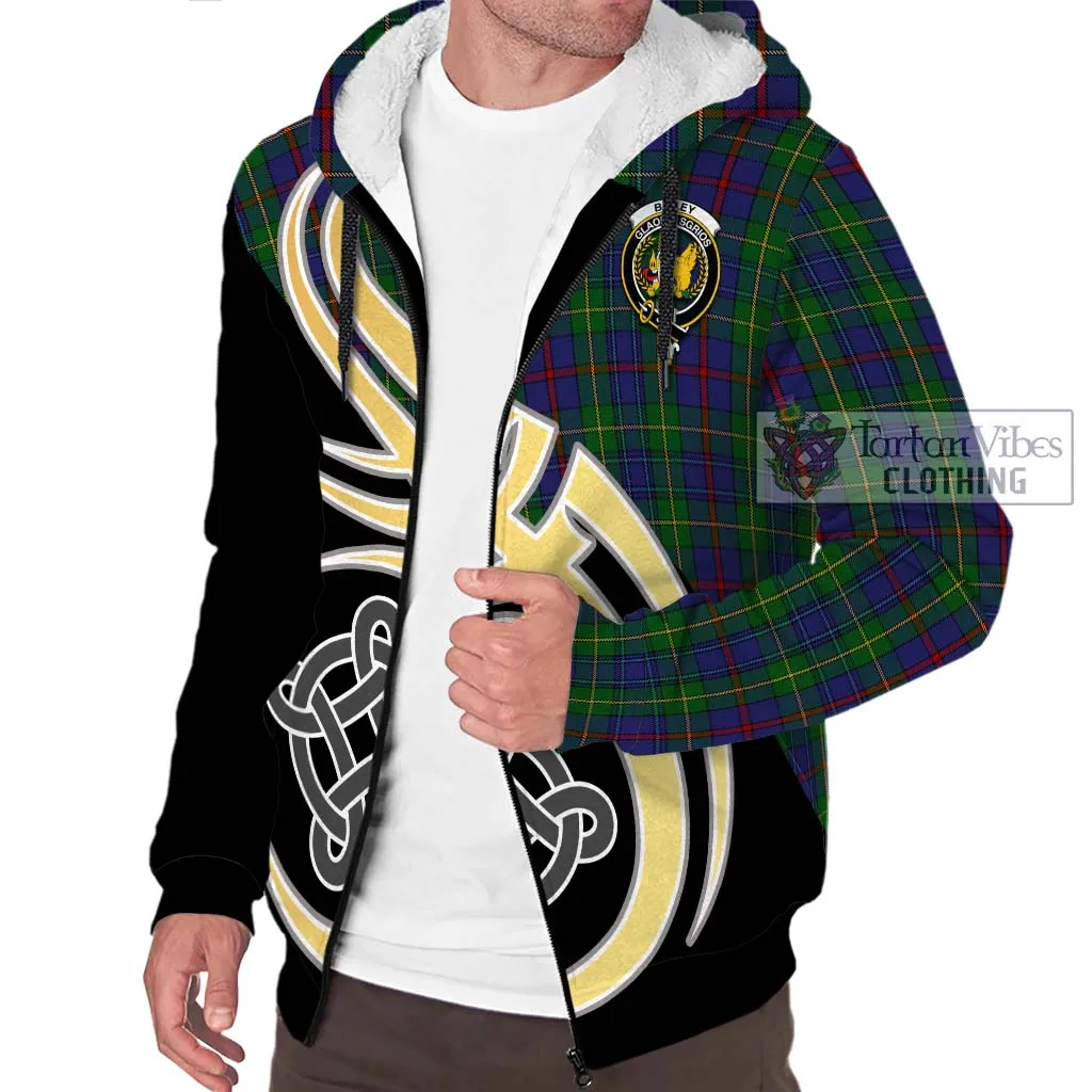 Bailey Tartan Sherpa Hoodie with Family Crest and Celtic Symbol Style