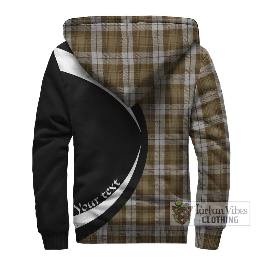 Baillie Dress Tartan Sherpa Hoodie with Family Crest Circle Style