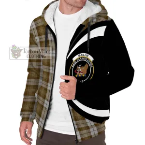 Baillie Dress Tartan Sherpa Hoodie with Family Crest Circle Style