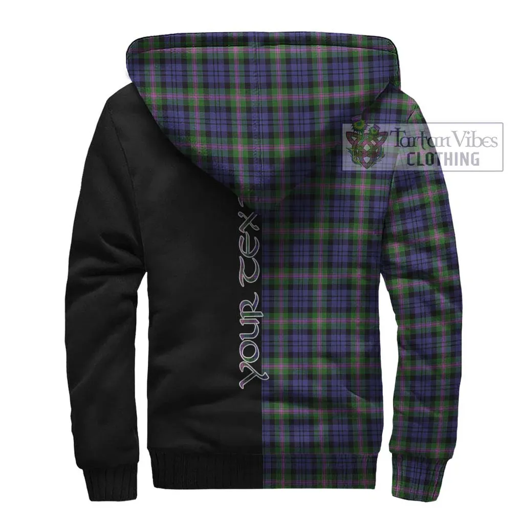 Baird Modern Tartan Sherpa Hoodie with Family Crest and Half Of Me Style