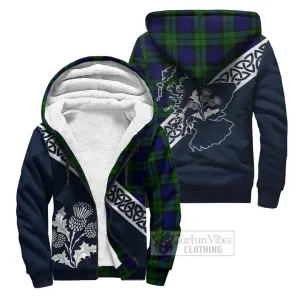 Bannatyne Tartan Sherpa Hoodie Featuring Thistle and Scotland Map