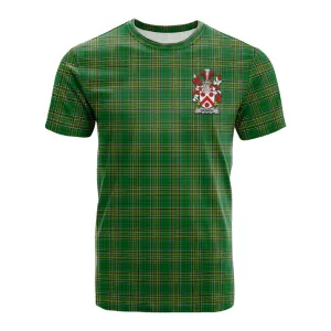 Bannon Irish Clan Tartan Cotton T-shirt with Coat of Arms