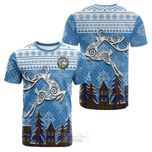 Beattie (Beatty) Clan Christmas Cotton T-shirt Celtic Reindeer Style