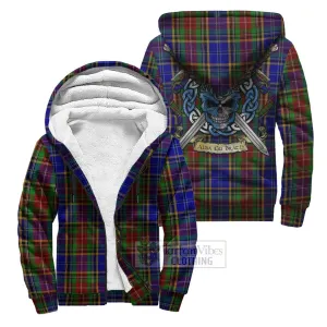 Beattie (Beatty) Tartan Sherpa Hoodie with Family Crest Celtic Skull Style