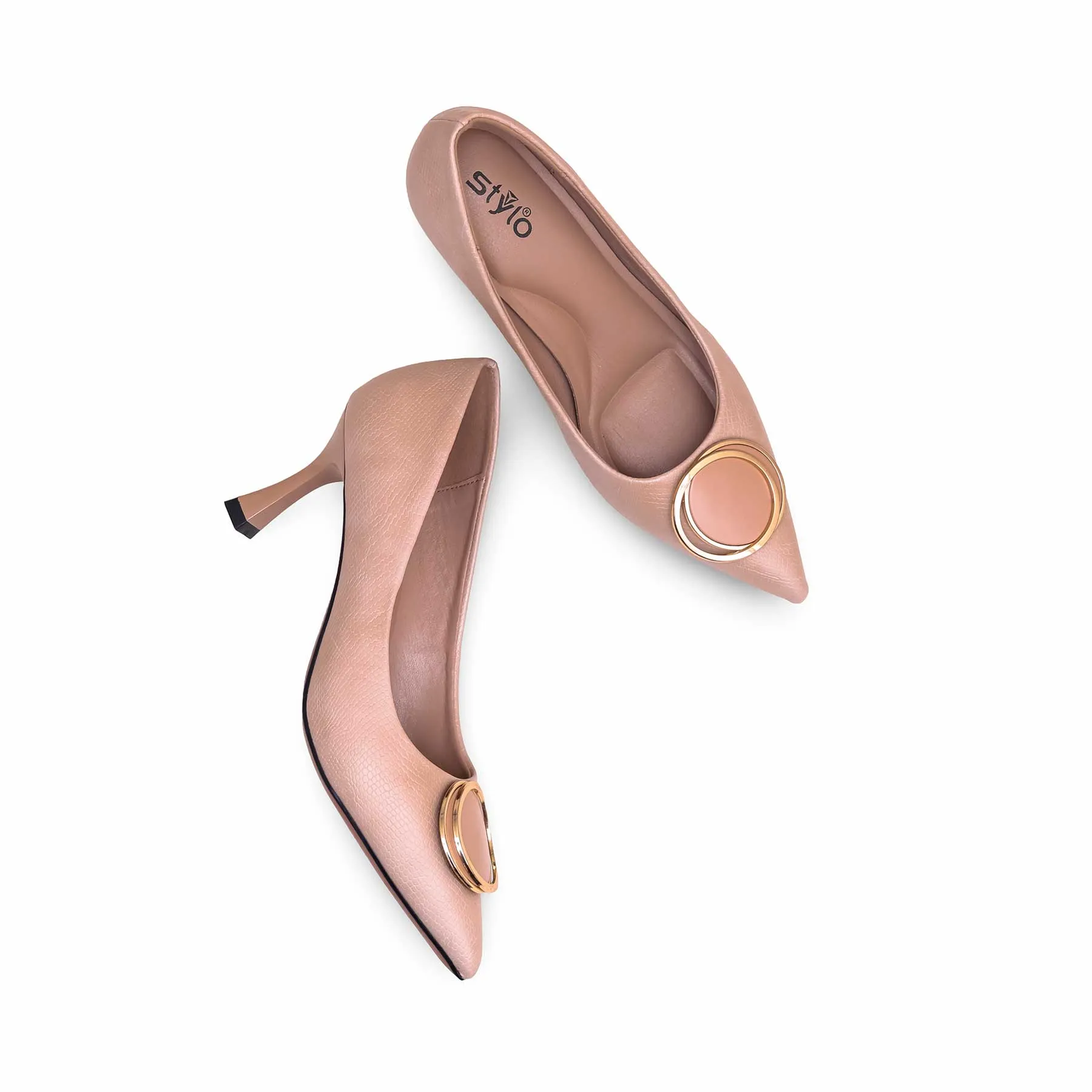 Beige Winter Court Shoes WN7463