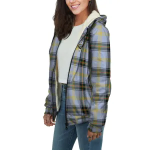 Bell Tartan Sherpa Hoodie with Family Crest