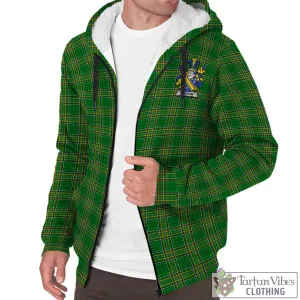 Bingham Irish Clan Tartan Sherpa Hoodie with Coat of Arms