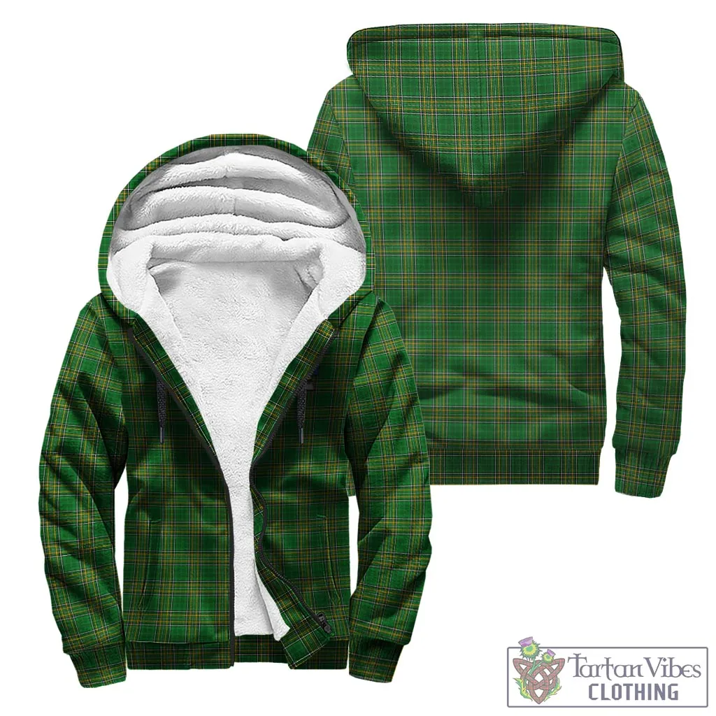 Bligh Irish Clan Tartan Sherpa Hoodie with Coat of Arms