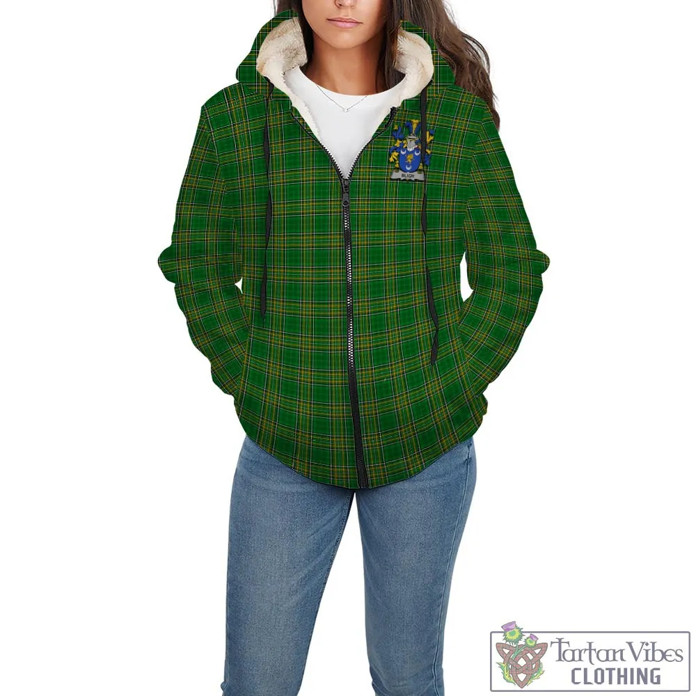 Bligh Irish Clan Tartan Sherpa Hoodie with Coat of Arms