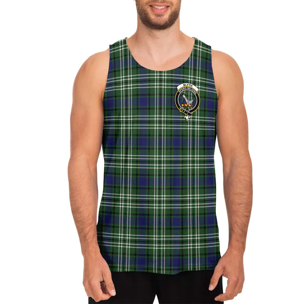 Blyth Tartan Mens Tank Top with Family Crest