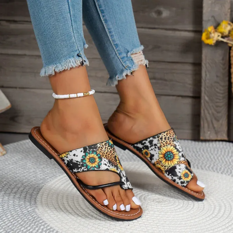 Bohemian Flat Fashion Clip Gladiator Plus Size Soft Shoes