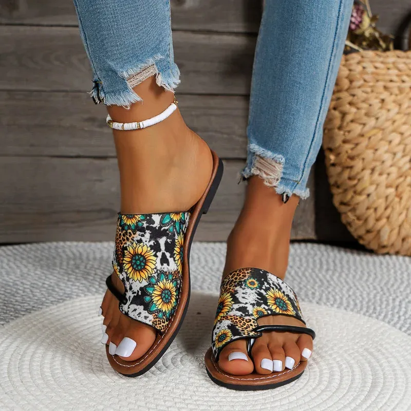 Bohemian Flat Fashion Clip Gladiator Plus Size Soft Shoes