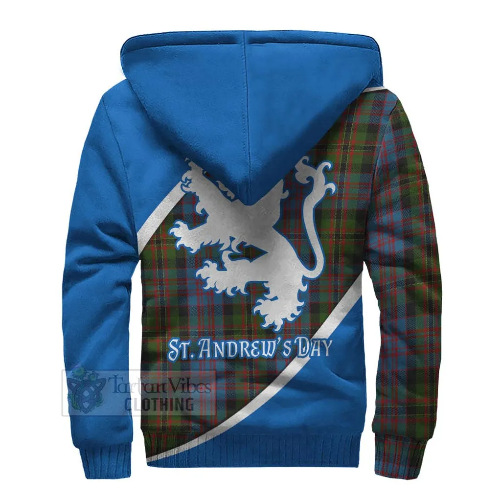 Bowie Family Crest Tartan Sherpa Hoodie Celebrate Saint Andrew's Day in Style