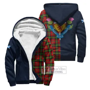 Boyd Tartan Sherpa Hoodie Alba with Scottish Lion Royal Arm Half Style