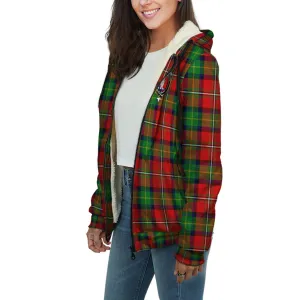 Boyd Tartan Sherpa Hoodie with Family Crest