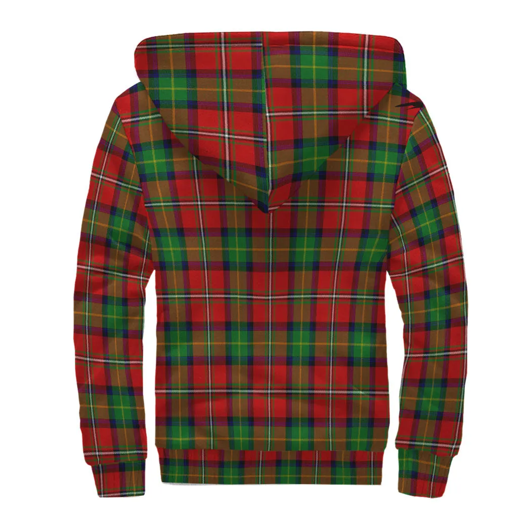 Boyd Tartan Sherpa Hoodie with Family Crest