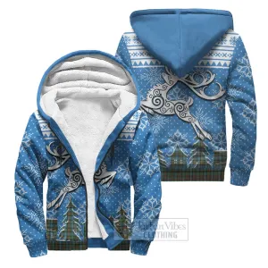 Brisbane Clan Christmas Sherpa Hoodie Celtic Reindeer Style