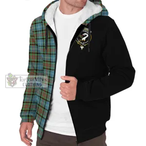 Brisbane Tartan Sherpa Hoodie with Family Crest and Half Of Me Style