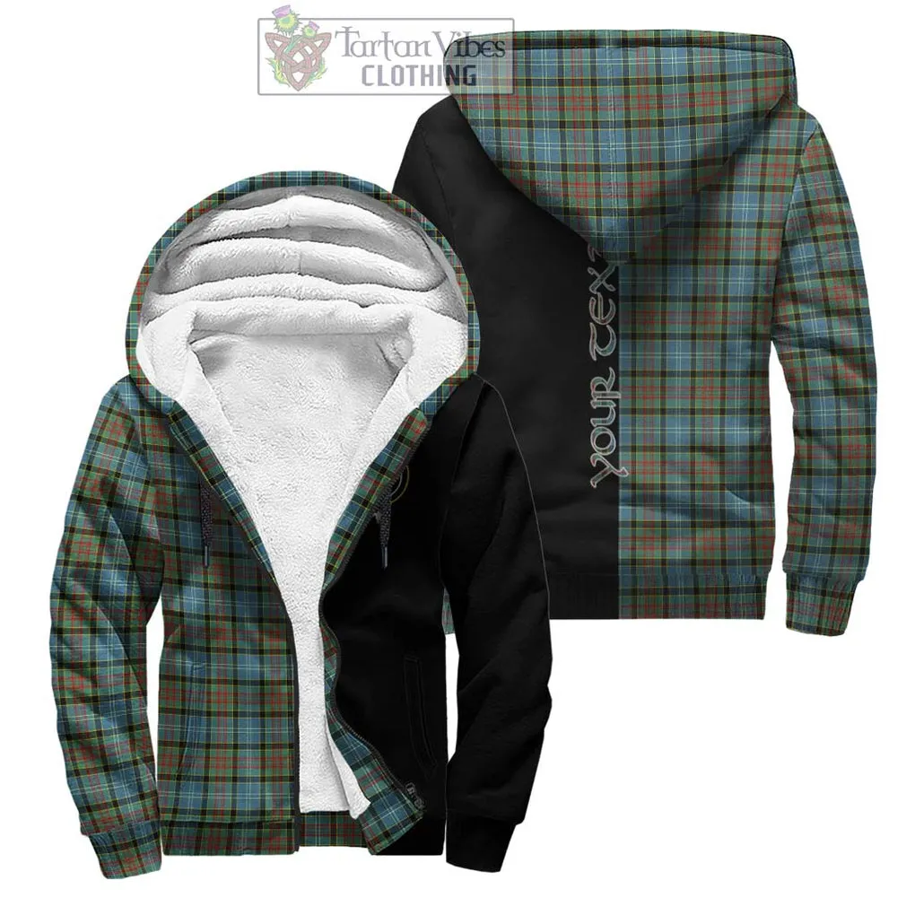 Brisbane Tartan Sherpa Hoodie with Family Crest and Half Of Me Style