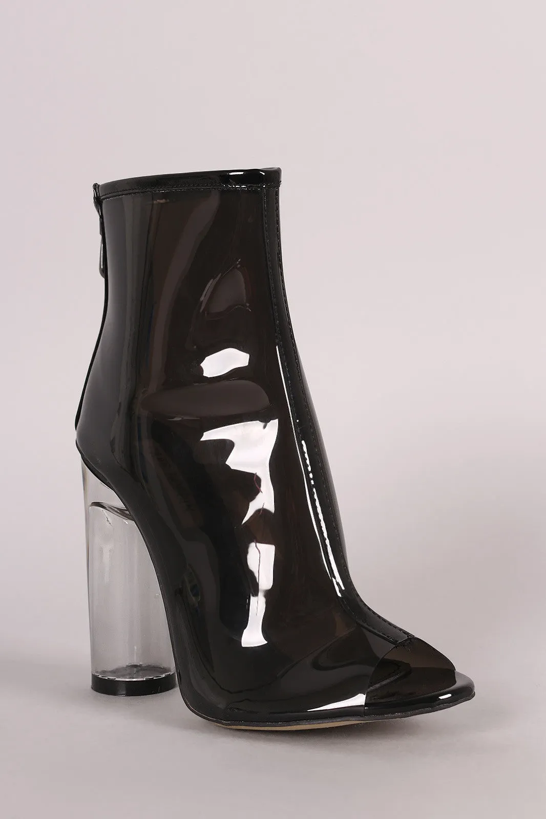 Brooke - Lucite Heel Ankle Boots