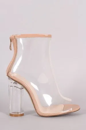 Brooke - Lucite Heel Ankle Boots