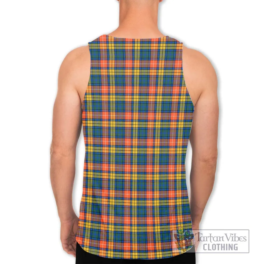 Buchanan Ancient Tartan Men's Tank Top with Family Crest DNA In Me Style