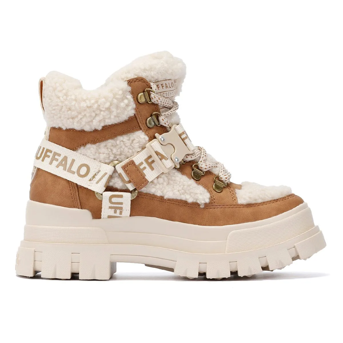 Buffalo Aspha Com Mid Warm Women's Beige Boots